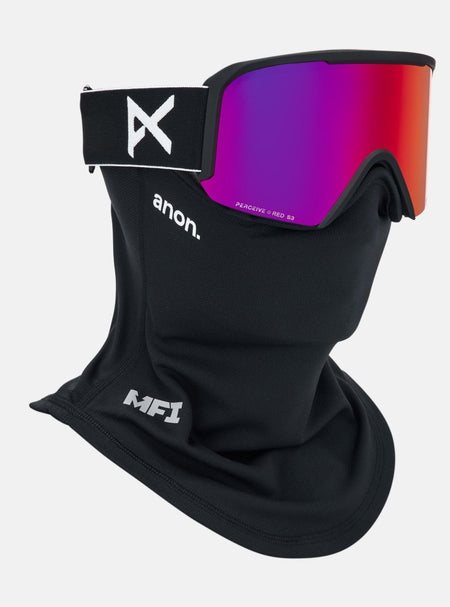 Anon Nesa Goggles & Spare Lens - Black / Perceive Sunny Red Lens - Elevation107
