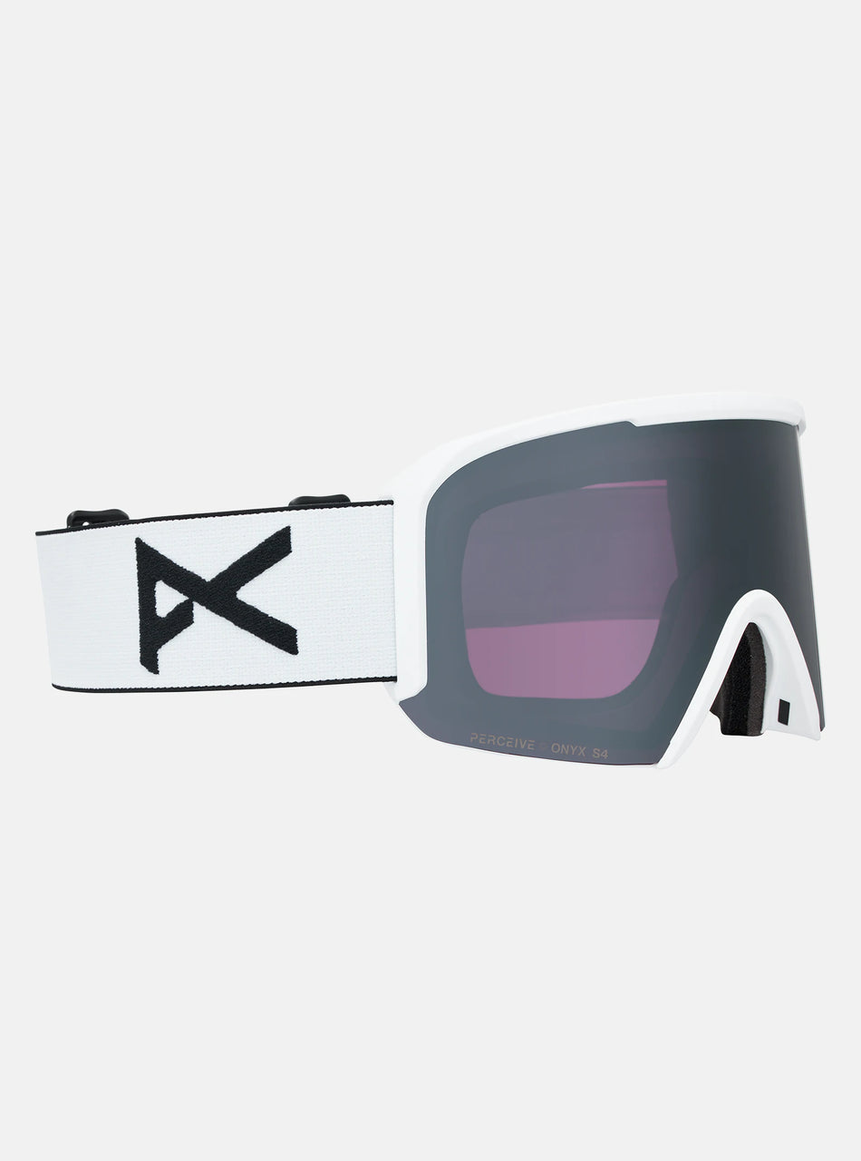 Anon Nesa Goggles & Spare Lens - White / Perceive Sunny Onyx Lens - Elevation107