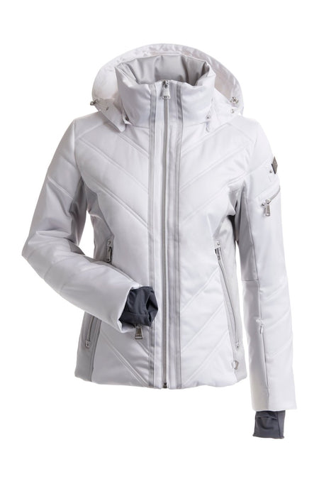 Nils St Anton Faux Fur Jacket Womens 2025 White / Silver - Elevation107