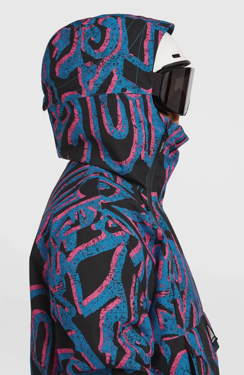 O'Neill Play Asymmetric Snow Jacket Mens 2026 Ocean Pink Legacy - Elevation107