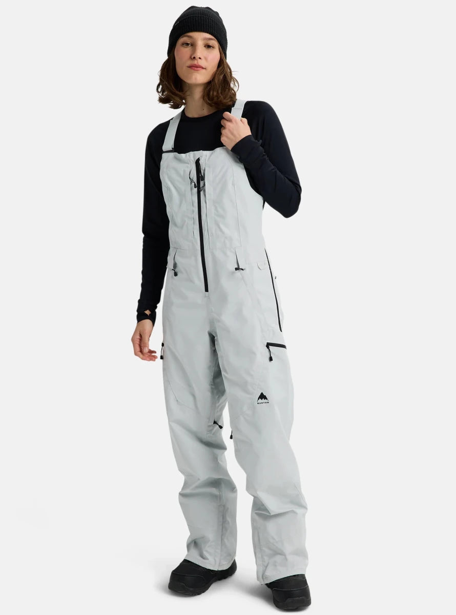 Burton Women's Reserve GORE - TEX 2L Bib Pants 2026 Grey Cloud - Elevation107