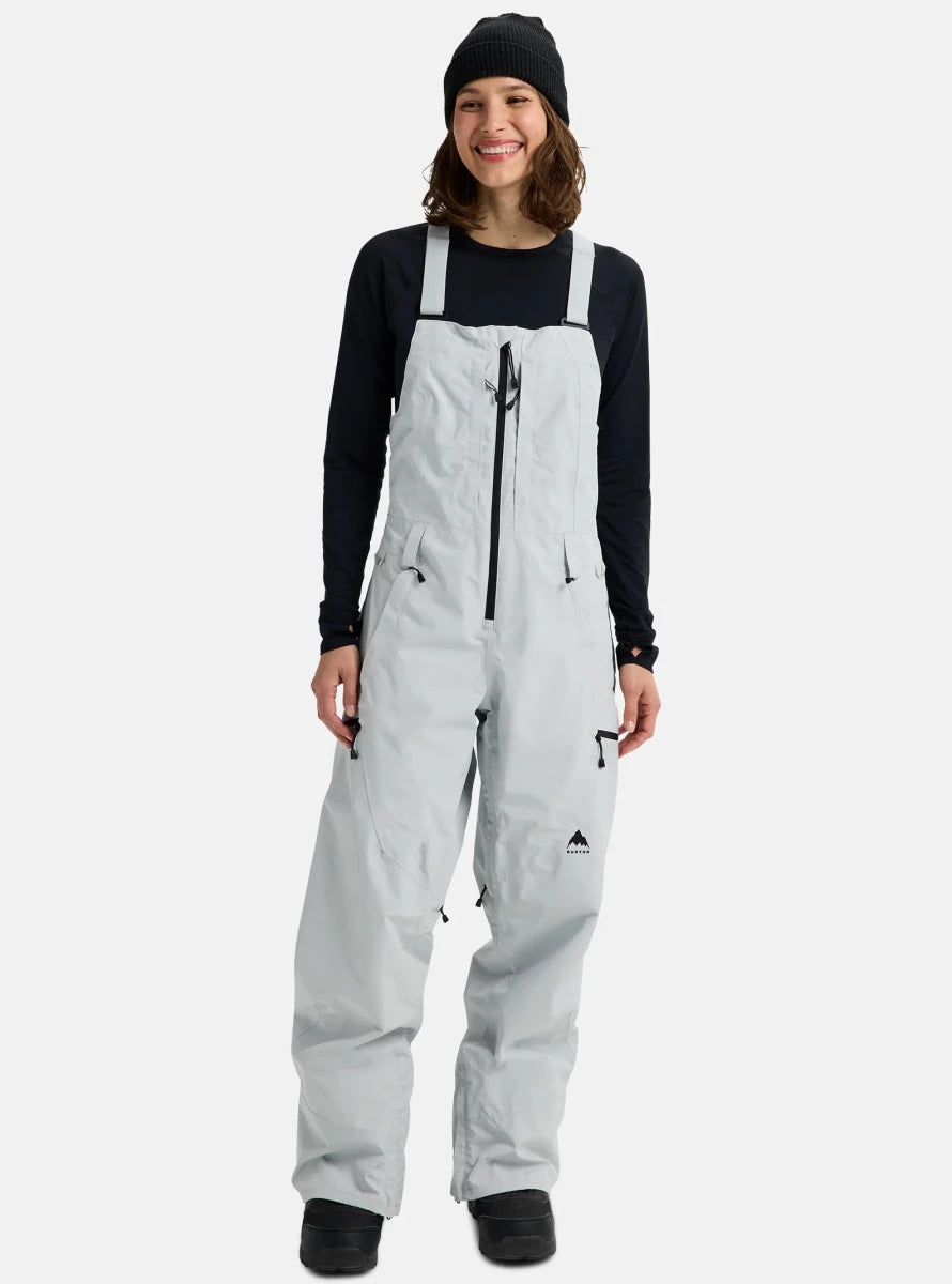 Burton Women's Reserve GORE-TEX 2L Bib Pants 2026 Grey Cloud