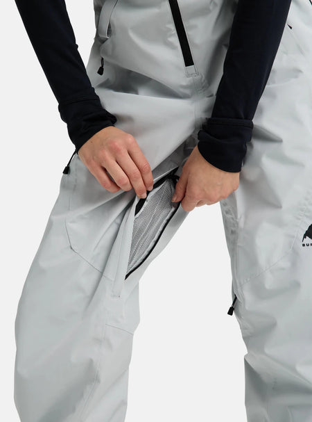 Burton Women's Reserve GORE - TEX 2L Bib Pants 2026 Grey Cloud - Elevation107