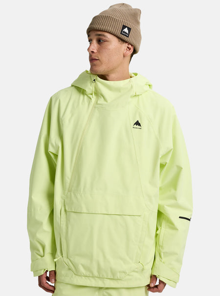 Burton Men's Reserve 2L Relaxed Anorak Jacket 2026 Glow Yellow Green - Elevation107