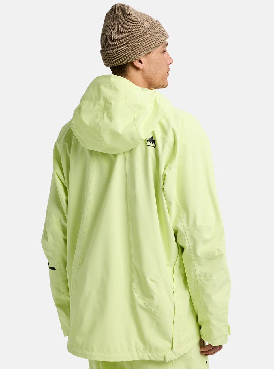 Burton Men's Reserve 2L Relaxed Anorak Jacket 2026 Glow Yellow Green - Elevation107