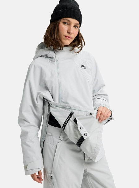 Burton Women's Reserve 2L Relaxed Anorak Jacket 2026 Grey Cloud - Elevation107