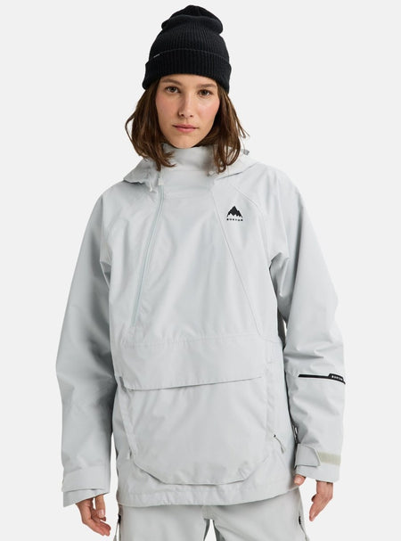 Burton Women's Reserve 2L Relaxed Anorak Jacket 2026 Grey Cloud - Elevation107