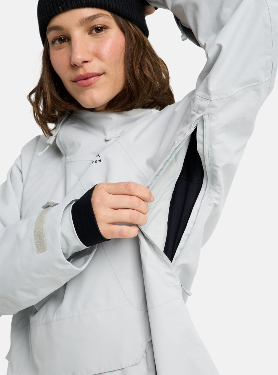 Burton Women's Reserve 2L Relaxed Anorak Jacket 2026 Grey Cloud - Elevation107