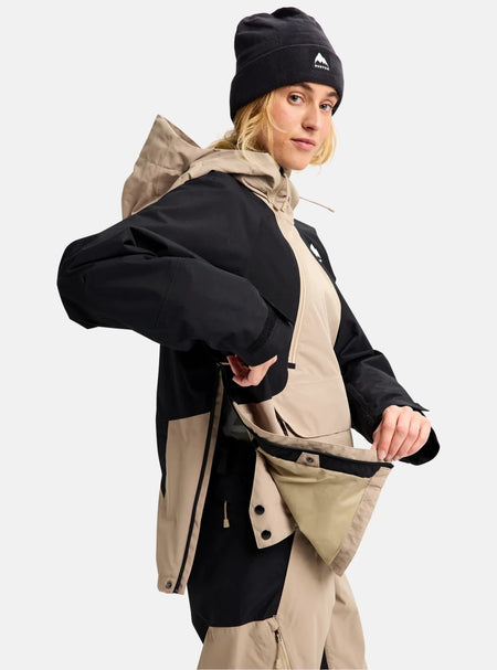 Burton Women's Reserve 2L Relaxed Anorak Jacket 2026 Summit Taupe / Black - Elevation107