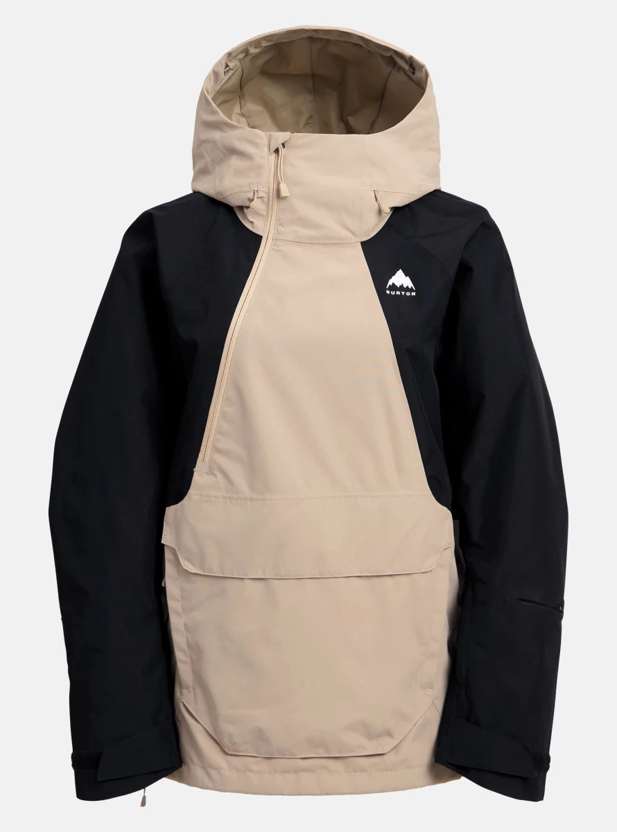 Burton Women's Reserve 2L Relaxed Anorak Jacket 2026 Summit Taupe / Black - Elevation107