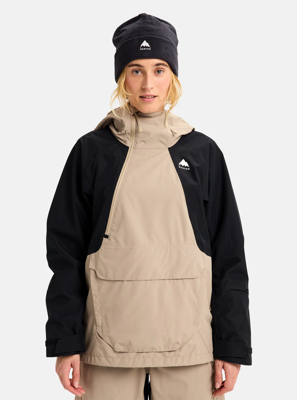 Burton Women's Reserve 2L Relaxed Anorak Jacket 2026 Summit Taupe / Black