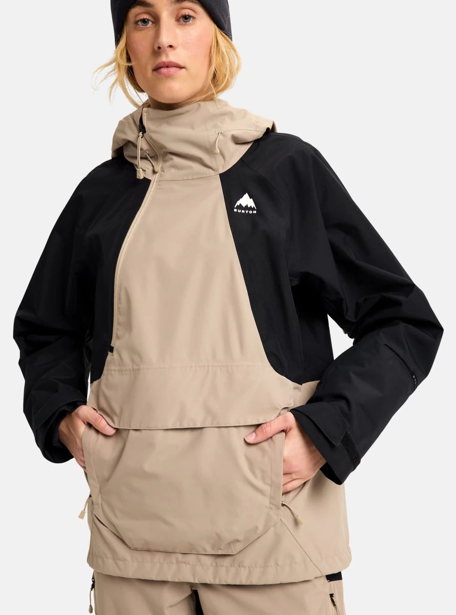 Burton Women's Reserve 2L Relaxed Anorak Jacket 2026 Summit Taupe / Black - Elevation107