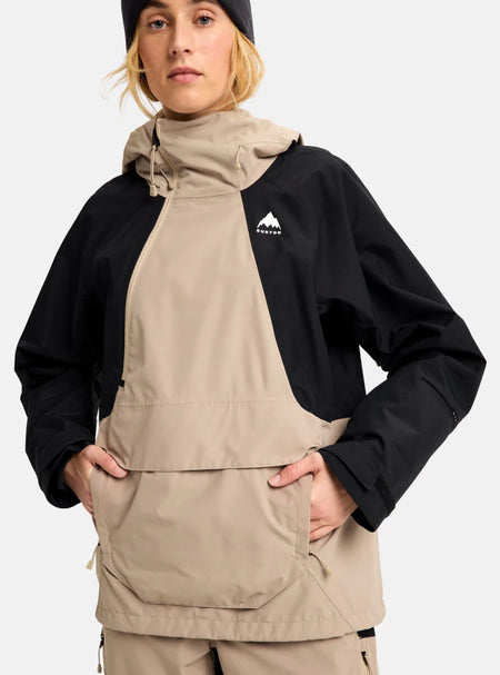 Burton Women's Reserve 2L Relaxed Anorak Jacket 2026 Summit Taupe / Black - Elevation107