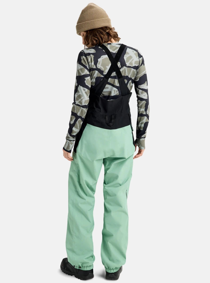 Burton Women's Reserve 2L Bib Pants 2026 Soft Sage / Black - Elevation107