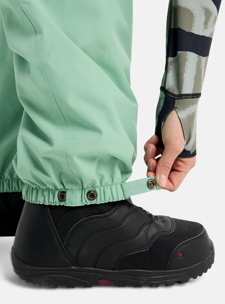 Burton Women's Reserve 2L Bib Pants 2026 Soft Sage / Black - Elevation107