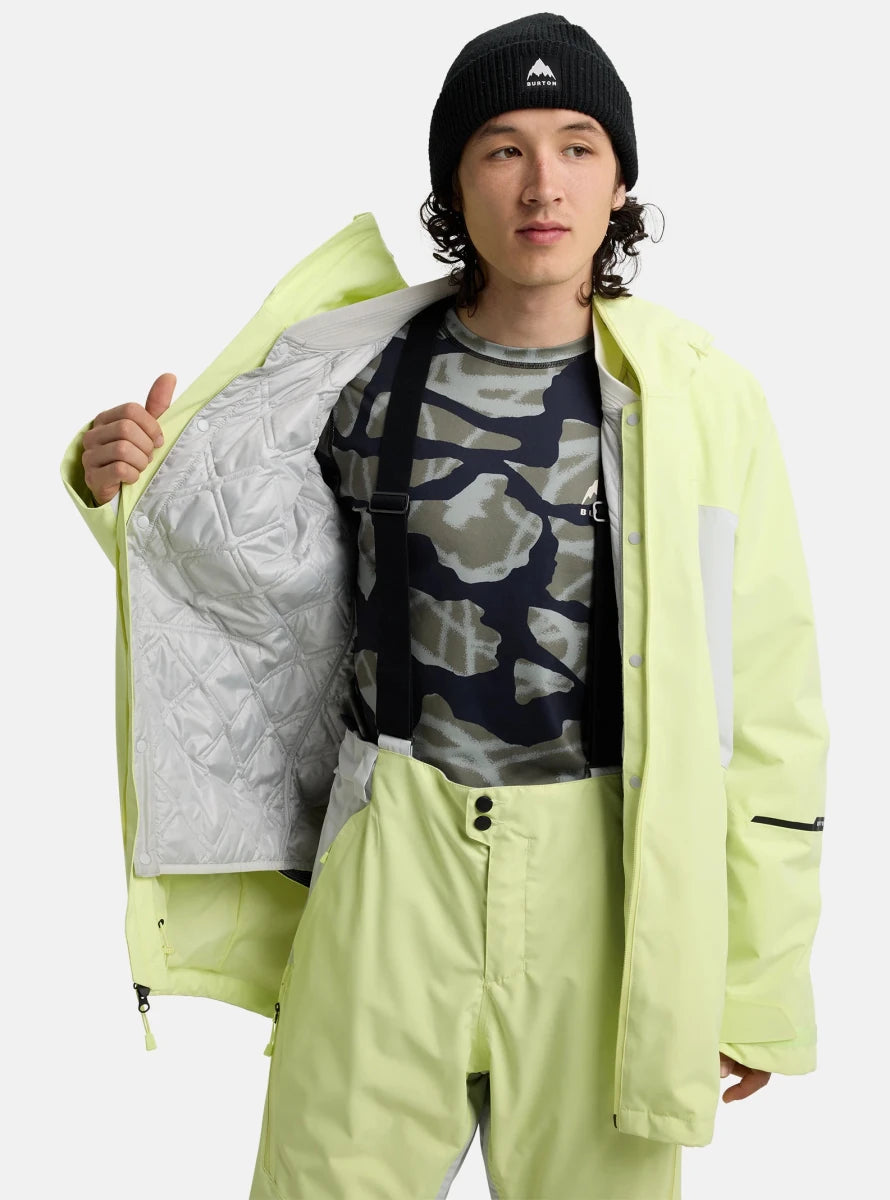 Burton Men's Reserve 2L 3 in 1 Jacket 2026 Glow Yellow Green / Grey Cloud - Elevation107