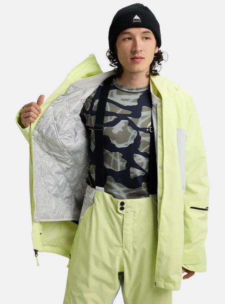 Burton Men's Reserve 2L 3 in 1 Jacket 2026 Glow Yellow Green / Grey Cloud - Elevation107