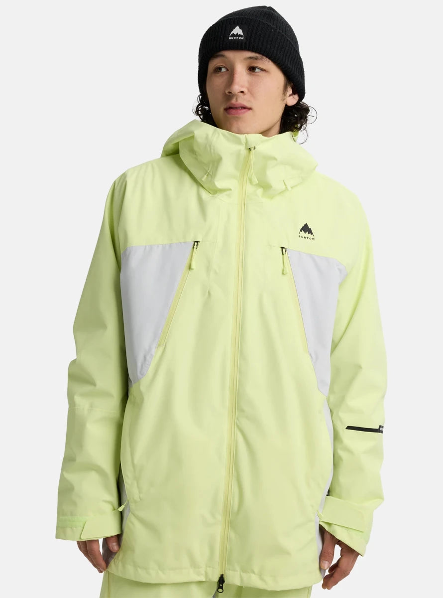 Burton Men's Reserve 2L 3 in 1 Jacket 2026 Glow Yellow Green / Grey Cloud - Elevation107