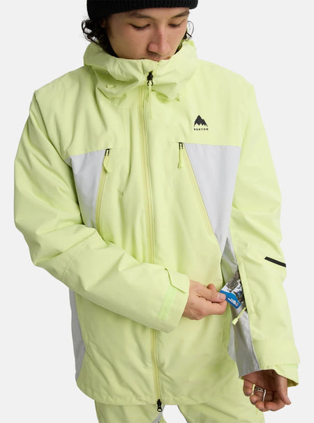 Burton Men's Reserve 2L 3 in 1 Jacket 2026 Glow Yellow Green / Grey Cloud - Elevation107