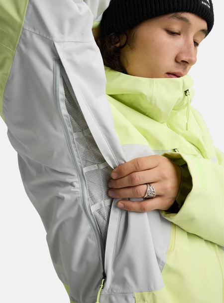 Burton Men's Reserve 2L 3 in 1 Jacket 2026 Glow Yellow Green / Grey Cloud - Elevation107