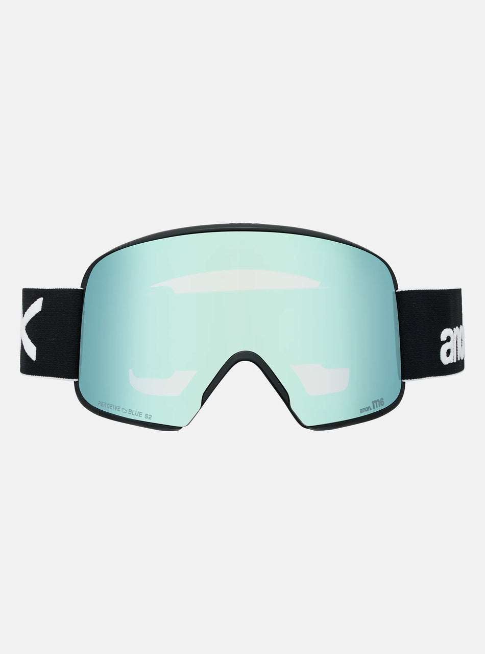 Anon M6 Goggles & MFI Face Mask & Spare Lens - Black / Perceive Variable Blue Lens - Elevation107