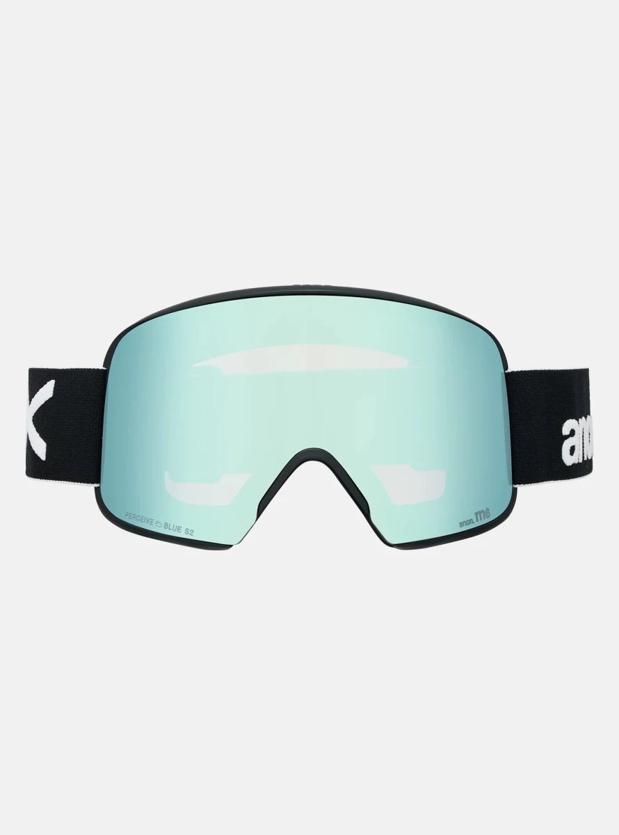 Anon M6 Goggles & MFI Face Mask & Spare Lens 2026 - Black / Perceive Variable Blue Lens - Low Bridge Fit - Elevation107