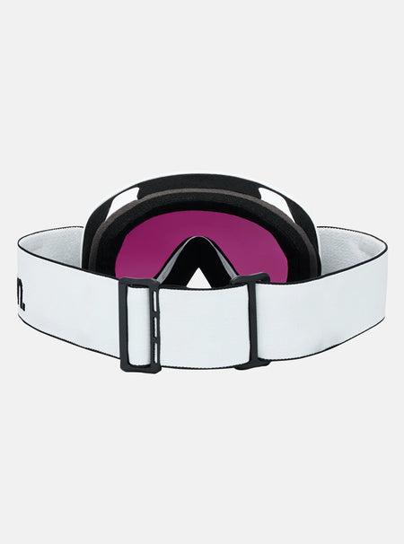 Anon M6 Goggles & MFI Face Mask & Spare Lens - White / Perceive Sunny Onyx Lens - Low Bridge Fit - Elevation107