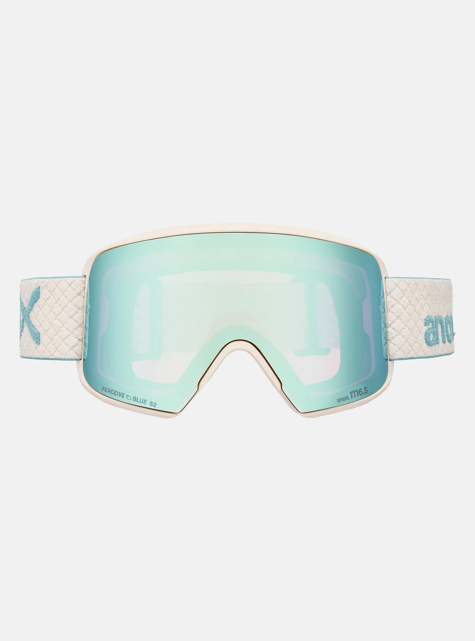Anon M6S Goggles & MFI Face Mask & Spare Lens - Oat / Perceive Variable Blue Lens - Elevation107