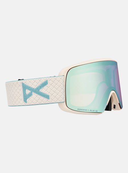 Anon M6S Goggles & MFI Face Mask & Spare Lens - Oat / Perceive Variable Blue Lens - Elevation107