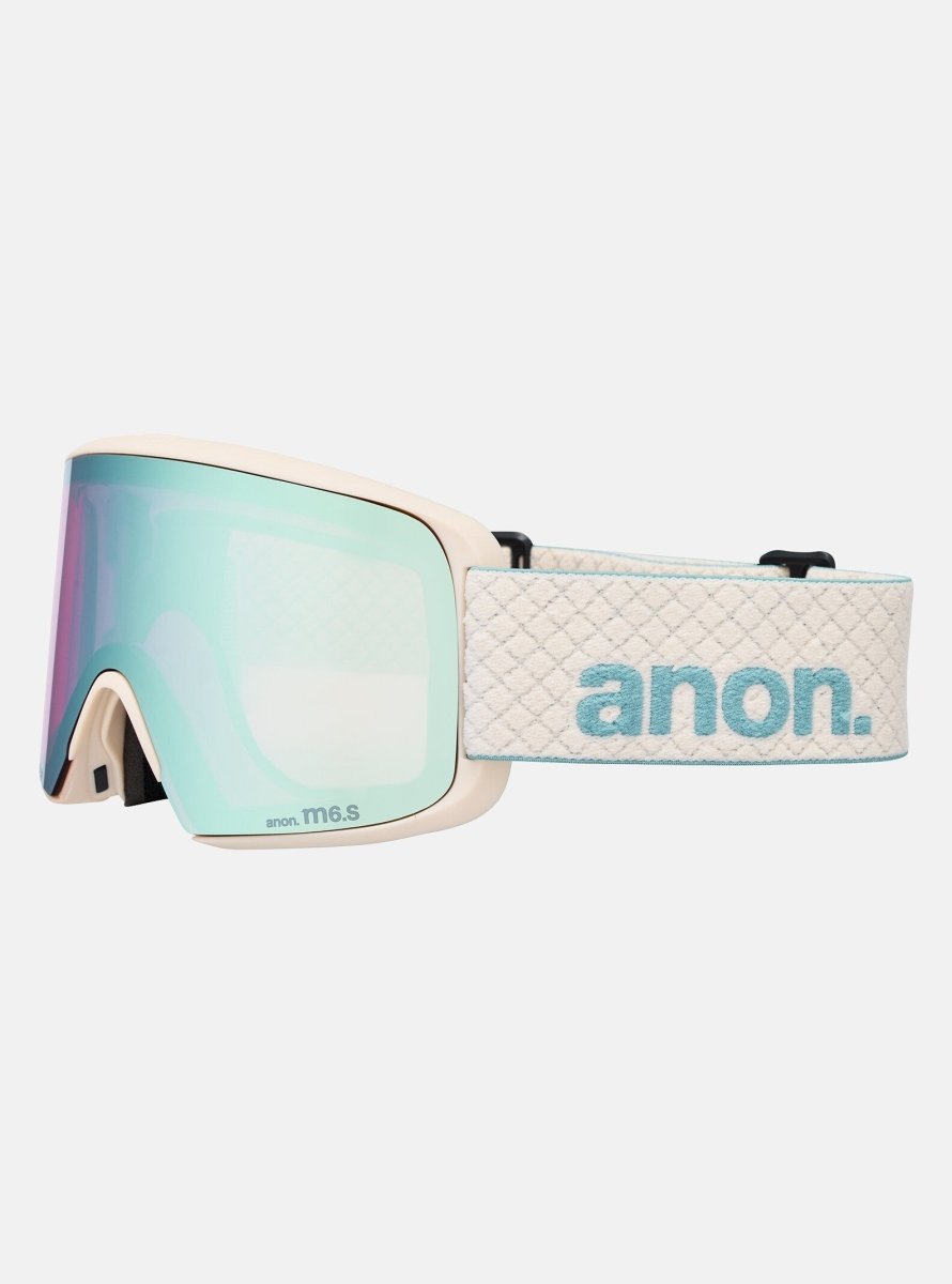 Anon M6S Goggles & MFI Face Mask & Spare Lens - Oat / Perceive Variable Blue Lens - Elevation107