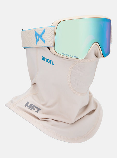 Anon M6S Goggles & MFI Face Mask & Spare Lens - Oat / Perceive Variable Blue Lens - Elevation107
