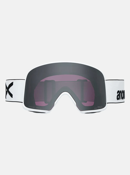 Anon M6S Goggles & MFI Face Mask & Spare Lens - White / Perceive Sunny Onyx Lens - Low Bridge Fit - Elevation107