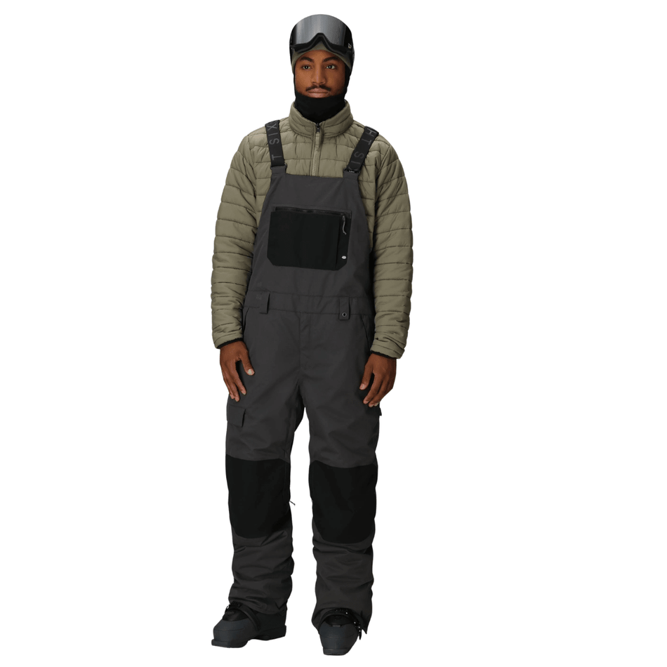 689 Hot Lap Insulated Bib Pants Mens 2026 Charcoal Colourblock - Elevation107