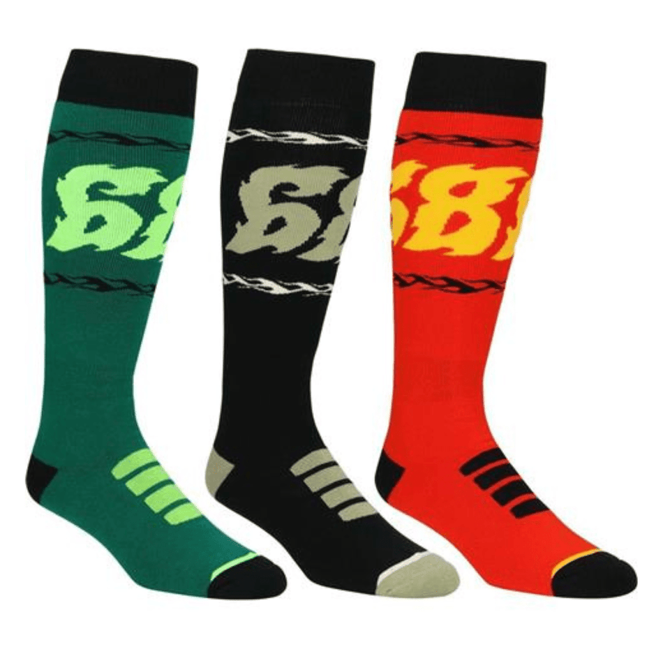 686 Flame Socks 3 Pack 2026 Assorted - Elevation107