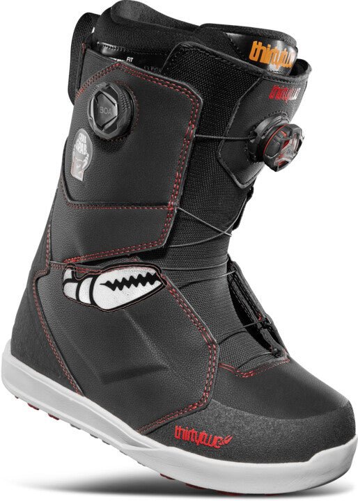 Thirtytwo Lashed Double Boa Crab Grab Snowboard Boots Mens 2025 Black / White / Red - Elevation107