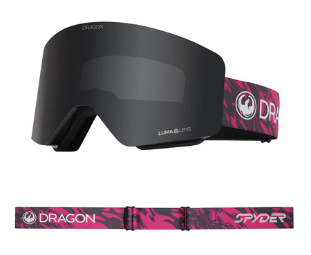 Dragon R1 OTG Snow Goggles Low Bridge Watermelon / Lumalens Dark Smoke + Lumalens Light Rose - Elevation107