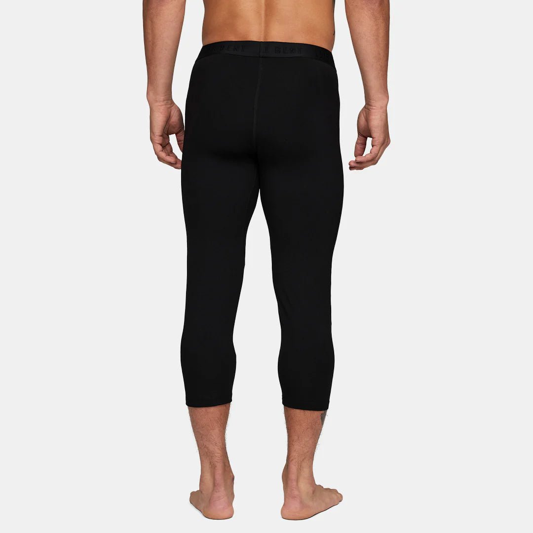 Le Bent Midweight 3/4 Bottom Mens Base Layer Black - Elevation107