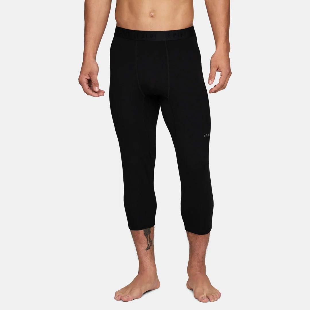 Le Bent Midweight 3/4 Bottom Mens Base Layer Black - Elevation107