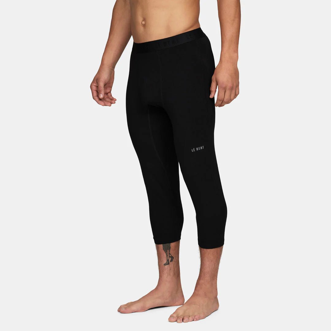 Le Bent Midweight 3/4 Bottom Mens Base Layer Black - Elevation107