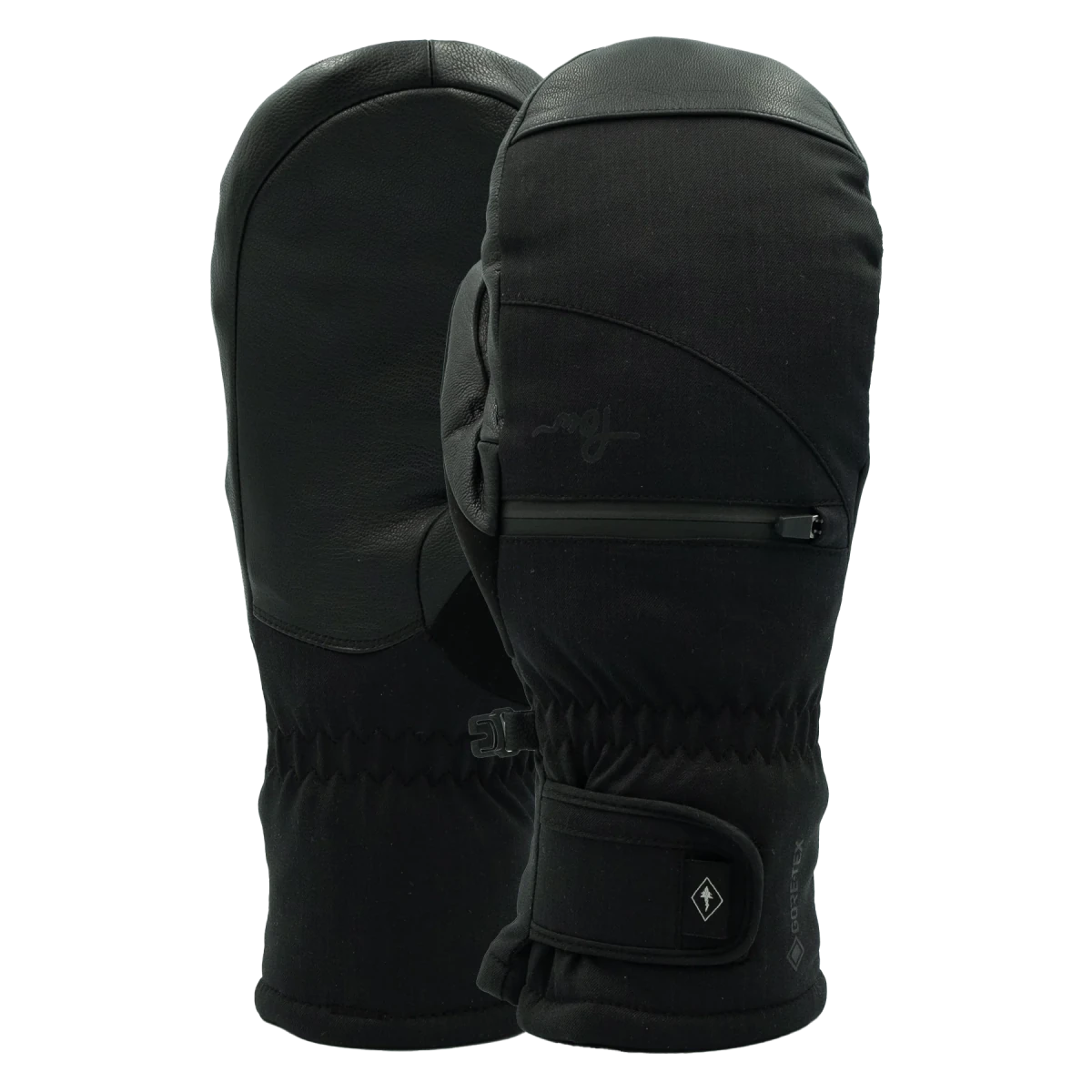 POW Cascadia GORE - TEX Short Mitt Leather Womens Black - Elevation107