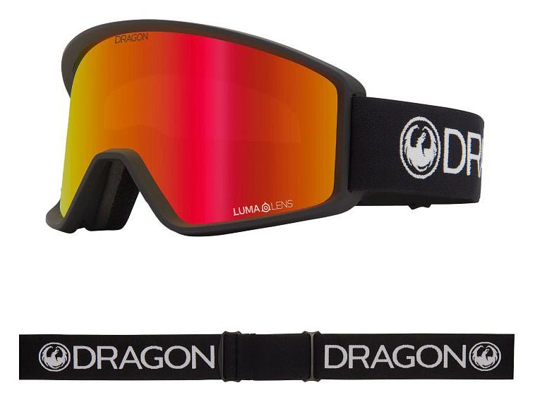 Dragon DXT OTG Snow Goggles Low Bridge Black / Lumalens Black Red Ion - Elevation107