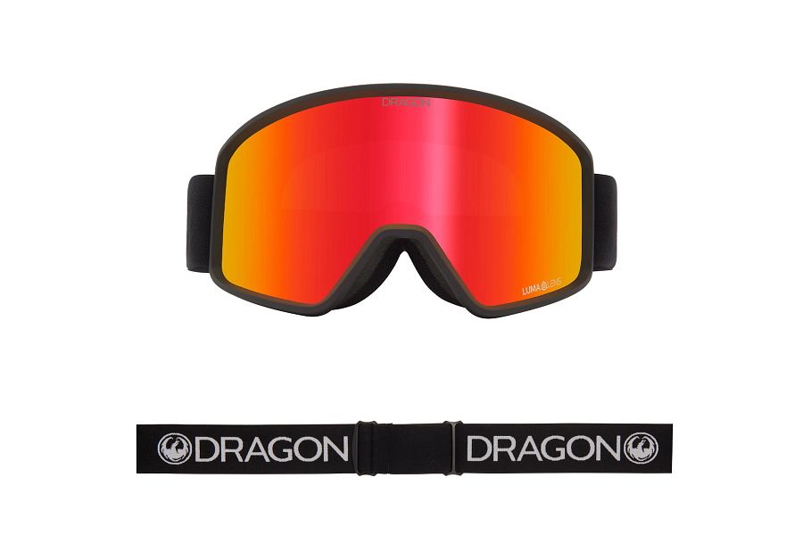 Dragon DXT OTG Snow Goggles Low Bridge Black / Lumalens Black Red Ion - Elevation107