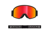 Dragon DXT OTG Snow Goggles Low Bridge 2024 Black / Lumalens Black Red Ion