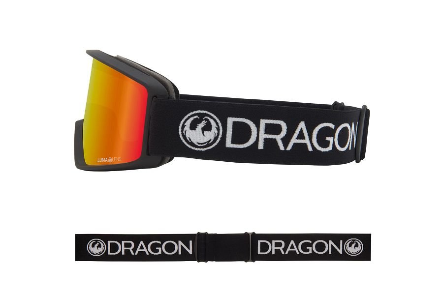 Dragon DXT OTG Snow Goggles Low Bridge Black / Lumalens Black Red Ion - Elevation107