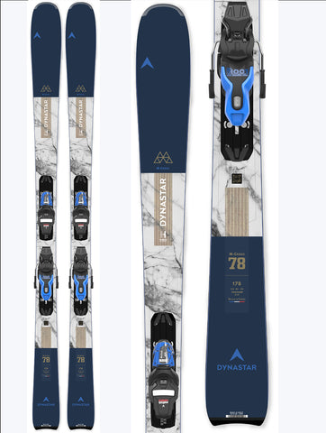 Dynastar M Cross 78 Mens Snow Skis + Look Express 11 Bindings 2024