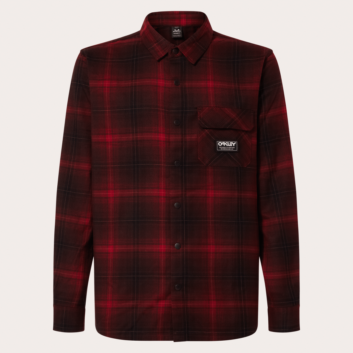 Oakley Butter Flannel Shirt Mens 2025 Black / Greenache Check - Elevation107