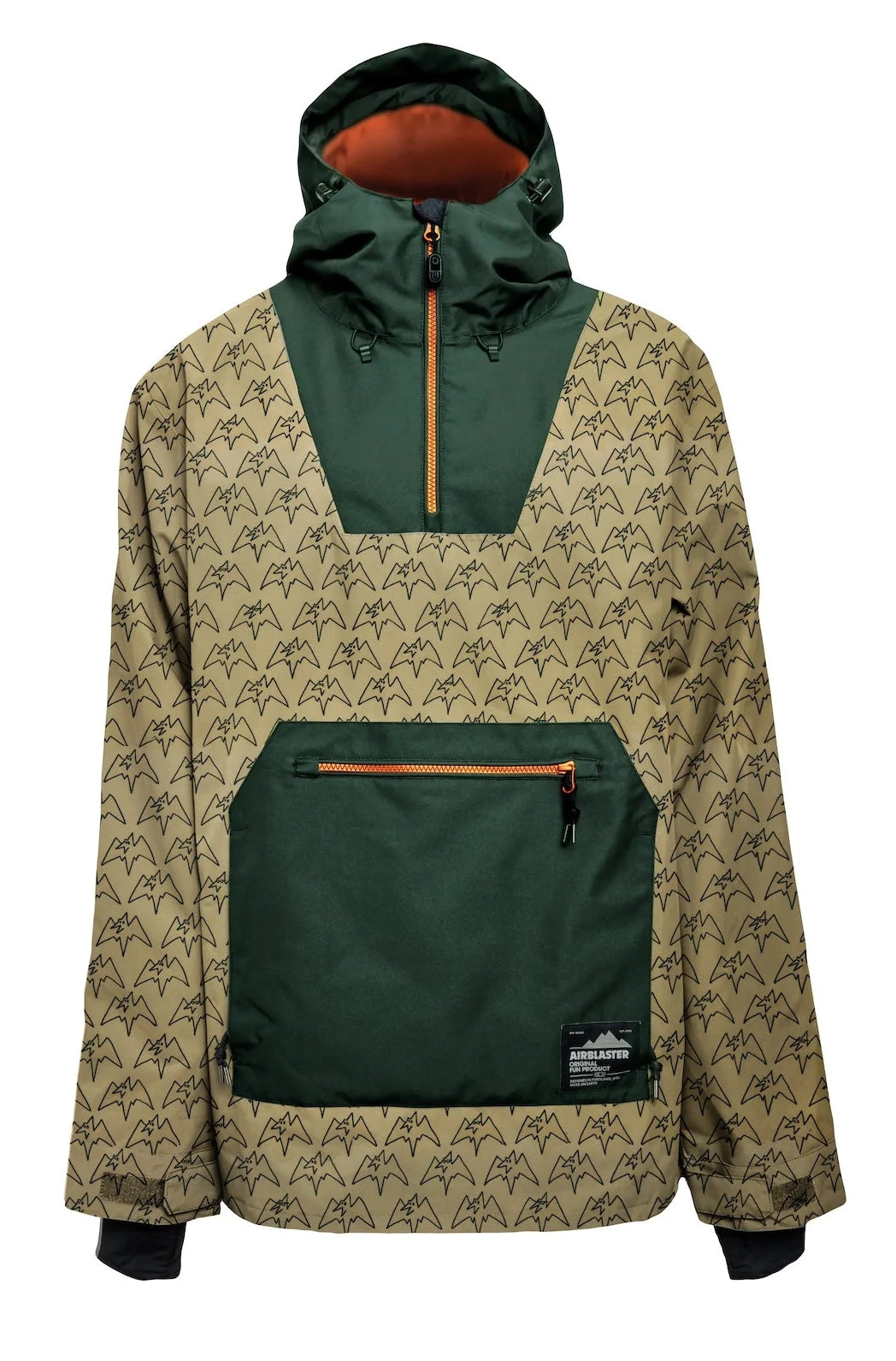 Airblaster Freedom Pull Over Jacket Mens Tan Terry - Elevation107