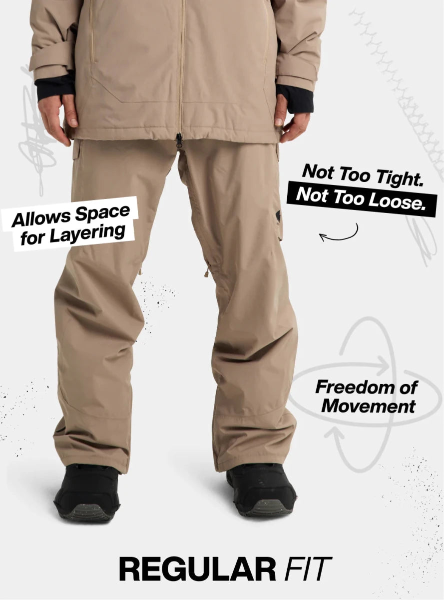 Burton Men's Reserve 2L Insulated Pants 2026 Summit Taupe - Elevation107