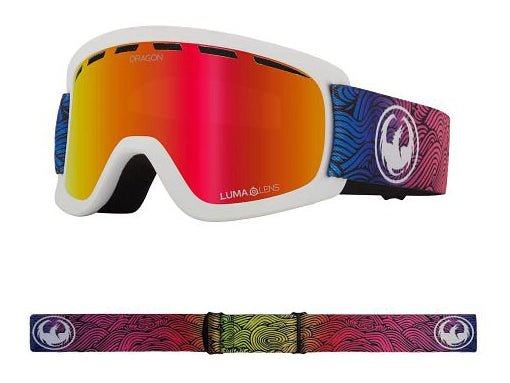 Dragon Lil D Snow Goggles Low Bridge Curly / Lumalens Red Ion - Elevation107