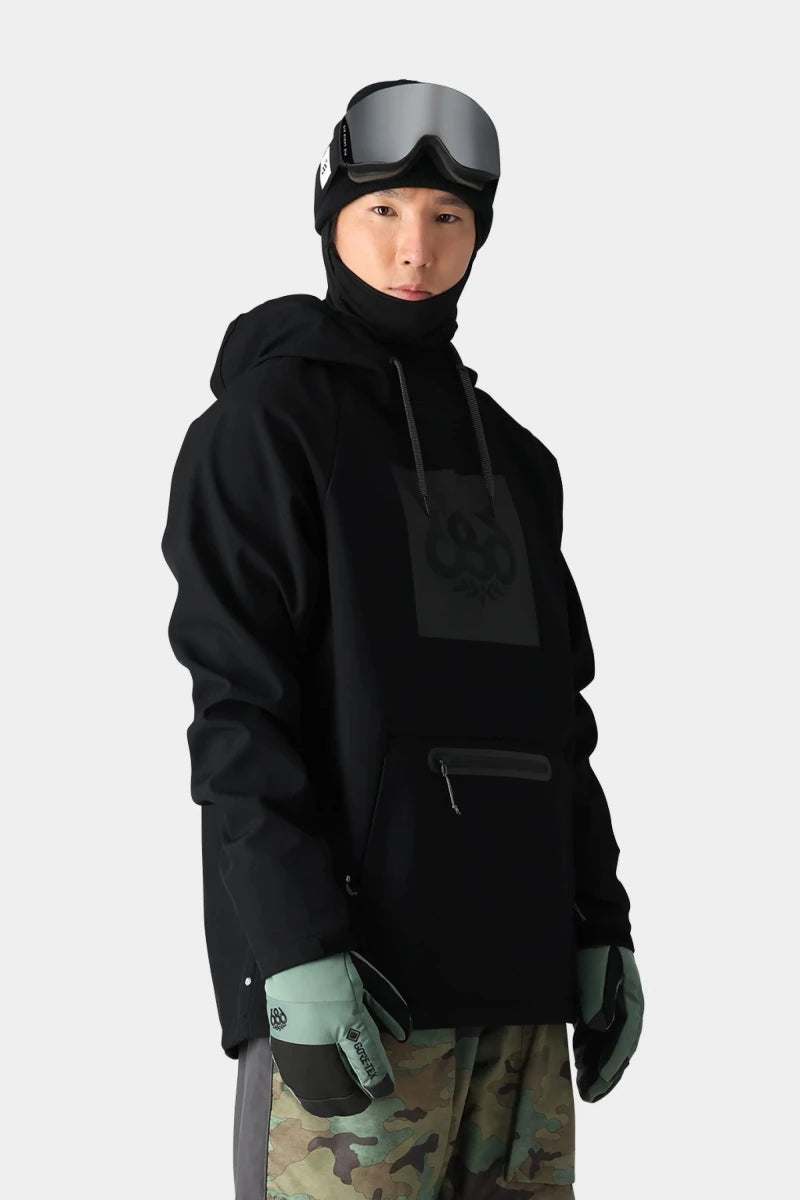 686 Waterproof Hoodie 2026 Black Print - Elevation107